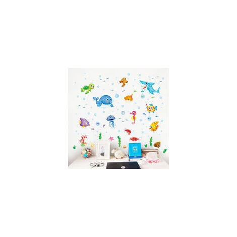 Bambini Animali Marini Delfini Adesivi Murali Pesci Decorazioni Murali Camera Da Letto Adesivi Murali Bagno Vivaio Per Bambini 50 70 Cm 2 Pezzi 7 Bambini Animali Marini Delfini Adesivi Murali Pesci Decorazioni Murali Camera Da Letto Adesivi Murali Bagno Vivaio Per Bambini 50 70 Cm 2 Pezzi - immagine 5