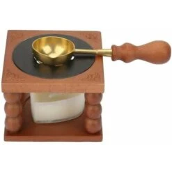 Manicotto Scaldasigilli Di Cera, Kit Di Timbri Con Sigillo Di Cera Con Cucchiaio Per Sciogliere E Candela, Scaldacera Sigillante Per Busta Cera Da Sposa Timbro Di Sigillo Di Cera Perla -Armonia Decor 98116740 3