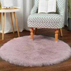 Tappeto Rotondo Pecora Tappeto Camera Da Letto Tappeto In Pelliccia Sintetica Tappeto Coniglio 60 X 60 Cm Tappeto Soggiorno Camera Da Letto Divano Tappetino, Non Rimuovere I Capelli, Cuscino Del Divan -Armonia Decor 98129635 5