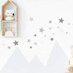 Adesivi Da Parete Con Stella Adesivi Da Parete Rimovibili Decorazione Per La Casa Facile Da Pelare Pareti In Metallo Verniciato Adesivo Da Parete In Vinile Stanza Per Bambini -Armonia Decor 98232682 4