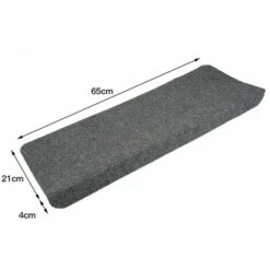 Tappeto Per Scale 15 Pz Tappeto Per Scale Moderno In Tessuto Agugliato 65x25 Cm Grigio -Armonia Decor 98704232 4