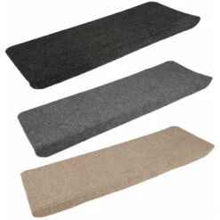 Tappeto Per Scale 15 Pz Tappeto Per Scale Moderno In Tessuto Agugliato 65x25 Cm Grigio -Armonia Decor 98704232 5