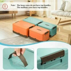 Scatola Portaoggetti Per Vestiti E Armadi, Custodia In Plastica Per Vestiti, Contenitore In Plastica Per Impilabile, Soggiorno, Camera Da Letto (blu 44,5 32 21,5 Cm) -Armonia Decor 98709459 4