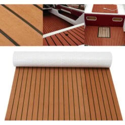 1200x2400mm 5mm Spessore EVA Foam Faux Teak Foglio Barca Yacht Sintetico Teak Tappetino