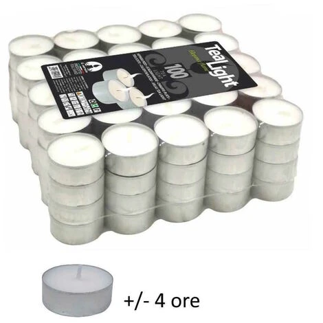 Tea Light Candele Candeline Tealight Inodore 100 Pz Bianca Candela Made In Italy 3 Tea Light Candele Candeline Tealight Inodore 100 Pz Bianca Candela Made In Italy