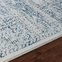 SURYA Tappeto Salotto A Pelo Corto Soggiorno Vintage Orientale Blu E Bianco 160x215 Cm -Armonia Decor 98880988 3