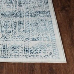 SURYA Tappeto Salotto A Pelo Corto Soggiorno Vintage Orientale Blu E Bianco 160x215 Cm -Armonia Decor 98880988 4