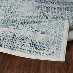 SURYA Tappeto Salotto A Pelo Corto Soggiorno Vintage Orientale Blu E Bianco 160x215 Cm -Armonia Decor 98880988 5