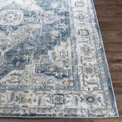 SURYA Tappeto Salotto A Pelo Corto Soggiorno Vintage Orientale Blu E Grigio 160x220 Cm -Armonia Decor 98881013 4
