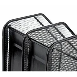 PORTARIVISTE PORTA RIVISTE GIORNALI VERTICALE IN METALLO VERN. NERO 2 SCOMPARTI -Armonia Decor 99479367 4