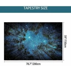 Arazzo Da Parete Con Foresta Stellata, Arazzo Psichedelico, Coperta Da Spiaggia, Per Camera Da Letto, Soggiorno, Dormitorio, Decorazione Da Parete 200x150 Cm 8 Arazzo Da Parete Con Foresta Stellata, Arazzo Psichedelico, Coperta Da Spiaggia, Per Camera Da Letto, Soggiorno, Dormitorio, Decorazione Da Parete 200x150 Cm -Armonia Decor 99781799 2