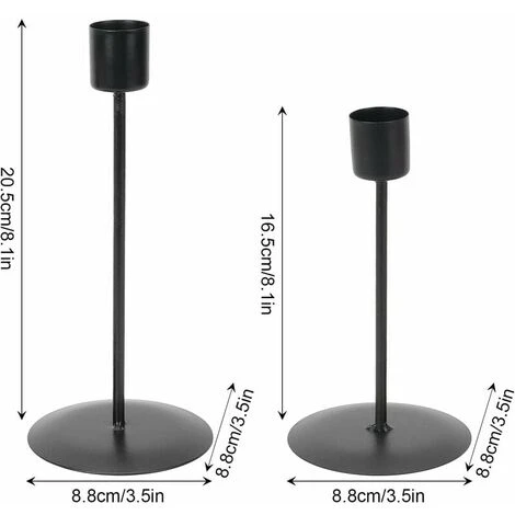 Portacandele, Portacandele A Testa Singola Deco Vintage Per Bar Per Caffè Per Matrimoni (nero) 4 Portacandele, Portacandele A Testa Singola Deco Vintage Per Bar Per Caffè Per Matrimoni (nero) - immagine 2