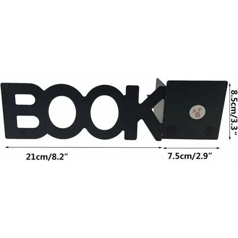 Reggilibri Verticali In Metallo Solido Antiscivolo Per Casa, Ufficio, Scrivania E Scaffali (Nero) 4 Reggilibri Verticali In Metallo Solido Antiscivolo Per Casa, Ufficio, Scrivania E Scaffali (Nero) - immagine 2