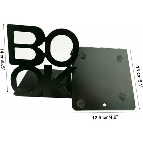 Fermalibri Antiscivolo Fermalibri Per Cucina Home Office Nero 4 Fermalibri Antiscivolo Fermalibri Per Cucina Home Office Nero - immagine 2